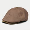 Unisexe couleur unie Style britannique rétro court bord chapeau de Cowboy chapeau octogonal chapeau plat gavroche chapea