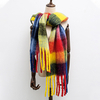 Unisexe Dacron Colorful motif en treillis Jacquard allongé épaissi mode chaleur foulards