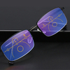 Unisexe double usage demi-cadre multi-focus Anti-lumière bleue Zoom automatique intelligent HD lunettes de lecture lunet