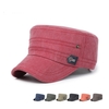 Unisexe en coton mélangé armée militaire casquette de baseball boucle plate snapback réglable chapeau