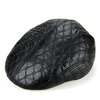 Unisexe en cuir PU Earflap Ear Muff Beret Hat Embossed en peluche en peluche Doublure en papier Boy Cabbie Hat