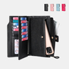 Unisexe en cuir véritable RFID motif de litchi antivol 5, 8 pouces sac de téléphone sac à main dembrayage porte-cart