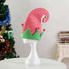 Unisexe Fastive noël en plein air danse fête Cosplay elfe Clown rayure motif chapeau sans bord