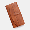 Unisexe Faux Cuir Rétro Trifold Hand-carry Multi-slot 5, 5 pouces Téléphone Pochette Bourse Portefeuille