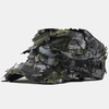 Unisexe feuille décoration camouflage été crème solaire visière chapeau de soleil chapeau militaire chapeau plat