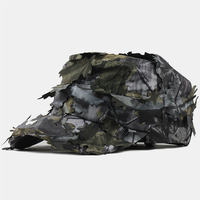 Unisexe feuille décoration camouflage été crème solaire visière chapeau de soleil chapeau militaire chapeau plat