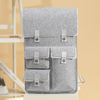 Unisexe Feutre Grande Capacité Multi-poches Respirant Sac À Dos Couleur Unie Casual Léger Hasp Voyage Sac