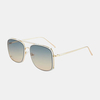 Unisexe Gradient Big Frame Double Bridge UV Lunettes de soleil de mode de protection