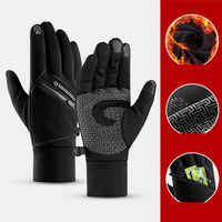 Unisexe Hiver Chaud Écran Tactile Gants Imperméable Polaire Poche À Glissière Gants Ski Vélo Sport De Plein Air Gants De