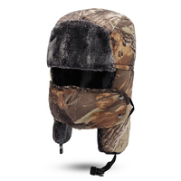 Unisexe hiver épais velours earflap masque neige capuchon de ski en plein air déquitation imperméable chapeau de tr