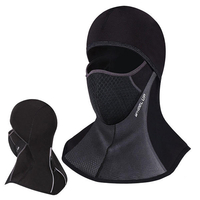 Unisexe hiver plein air noir plein visage imperméable masque chapeau sports équitation chauffe-chef