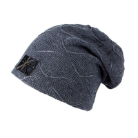 Unisexe Hiver Plus Bonnet tricoté doublé de velours pour homme