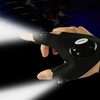 Unisexe LED Light Outdoor Sport Night Fishing gants demi-doigts imperméables