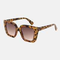 Unisexe Leopard Thicken Full Frame Casual UV Protection Lunettes de soleil polarisées