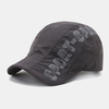 Unisexe maille évider lettres motif séchage rapide extérieur décontracté pare-soleil mince avant chapeau béret chapeau p