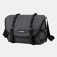 Unisexe Nylon bandoulière réglable multi-poches sacs à bandoulière décontracté dos anti-vol poche sac messager sac à ban