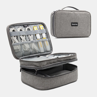 Unisexe Oxford casque multifonction grande capacité ligne de données sac de rangement batterie externe disque dur étui d