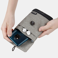 Unisexe Oxford PU cuir Portable étanche à la poussière étanche Mobile Power casque sac téléphone Power Bank sac de range