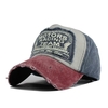 Unisexe Patch Colorblock Cap lavable ancienne casquette de baseball respirant coton chapeau de soleil