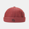 Unisexe Personnalité Brimless Chapeaux Couleur Unie Lettre Broderie Propriétaire Chapeau Melon Chapeau Hip Hop Chapeau