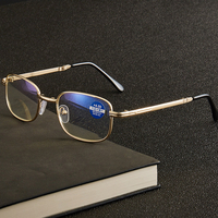 Unisexe pliable Anti-distance de la lumière bleue double usage multi-focus lunettes de lecture décontractées lunettes pr