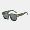 Unisexe Plus Cadre Carré Personnalité Mode Cool Party UV Lunettes de Soleil Protection