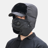 Unisexe Plus épaissir Plus velours chaud coupe-vent oreille Protection du visage chapeau de baseball extérieur chapeau d