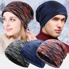 Unisexe Plus Velvet Warm Winter Outdoor Color Gradient Mixed Color Brimless Bonnet
