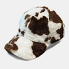 Unisexe Plush Plus Thicken motif léopard chaud Soft Casquette de baseball tout-match