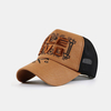 Unisexe Polyester Broderie Baseball Chapeau Dété En Plein Air Parasol Maille Chapeau Breathless Trucker Chapeau