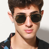 Unisexe Rétro Petit Cadre Carré En Métal Extérieur UV Protection Lunettes De Soleil De Mode