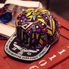Unisexe Style Parent-enfant Broderie Couleur Contraste Visière À Bord Plat Style Hip-hop Chapeau De Soleil Causal Chapea