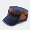 Unisexe été crème solaire Patchwork couleur visière mode chapeau de soleil chapeau militaire chapeau plat
