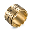 Unisexe Temps Boucle Titane Acier Acier Inoxydable 316L Simple Chiffre Numérique Bague Bijoux