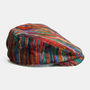 Unisexe Tie-dye arc-en-ciel mélangé couleur rayures motif style ethnique décontracté personnalité avant chapeau béret ch