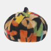 Unisexe Tie-dye en peluche Style britannique chaud Soft Causal All-match peintre chapeau béret chapeau octogonal