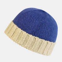 Unisexe tricot contraste couleur garder au chaud rue tendance mode Yuppie Melon décontracté en plein air froid chapeau b