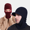 Unisexe une pièce Plus velours coupe-vent garder au chaud équitation en plein air cou Protection casque tricoté bonnet b