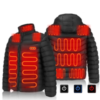 Unisexe USB 11-Zones De Chauffage Gilet Chauffant Électrique Double Contrôle Hiver Warm Up Veste Manteau Ski À Manches L