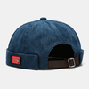 Unisexe Velours Côtelé Casual Rétro Personnalité Mode Brimless Beanie Skull Hat Landlord Hat