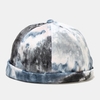 Unisexe Velours Doré Tie-Dye Contraste Couleur Mode Brimless Beanie Landlord Cap Skull Cap