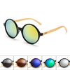 Unisexe Vintage Retro Round UV400 Sun Glassess Handmade Bamboo Leg Shades Lunettes Lunettes