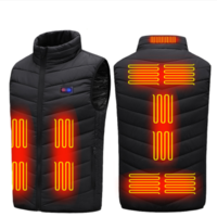 Unisexe 11 Zones Hommes Femmes Hiver USB Gilet Chauffant Flexible Électrique Vestes Pêche Camping Randonnée Extérieur In