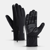 Unisexe Sports de plein air Plus Velours Épaissir Coupe-Vent Protection Contre Le Froid Chaud Fermeture Éclair Écran Tac