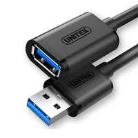 UNITEK Y-C457BBK Câble dextension USB 3.0 1M Longueur pour imprimante webcam,  caméra de sécurité