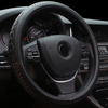 Universal 38cm Car Leather Car Acier Ring Wheel Cover All Seasons