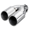 Universal 63mm Car Inlet Dual Tuyau déchappement Trim Tip Tail Silencieux Stainless Steel