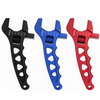 Universal AN3-12 Adjustable Wrench Lightweight Aluminum Fitting Tool Corrosion-Resistant AN Hose Fitting Spanner Red/Bla