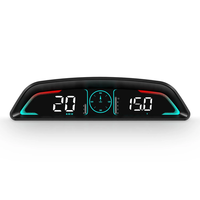 Universal Car Head-Up Display HUD Multi-Functional Display Multiple Alarm Functions Time Speed Distance Driving Fuel Con