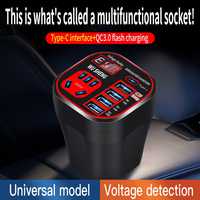 Universal Car Inverter 12V 24V To 220V Intelligent Voltage Detection Car Power Socket 200W Intelligent Charging Inverter